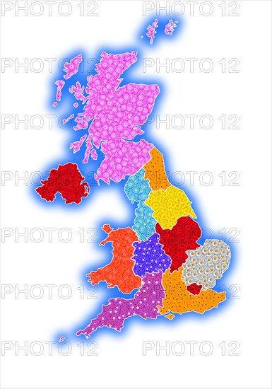 Map and outline of Great Britain