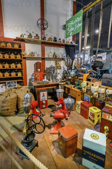 Vintage coffee machines and coffee grinders