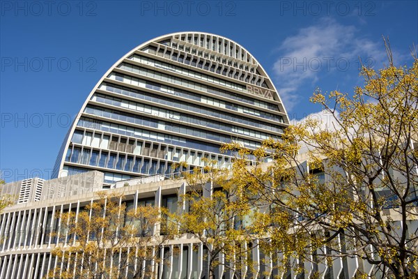 The BBVA headquarters in Madrid in Spain