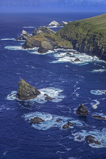 Spectacular coastline with sea cliffs and stacks