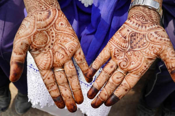 Hands with henna decoration