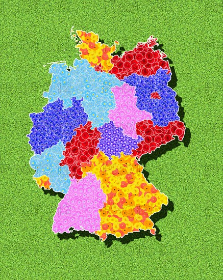 Map of Germany with all federal states