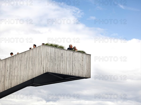 Visitors on the roof terrace of Salling department stores'