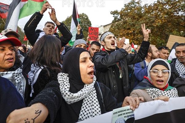 Palestinians and other participants gathered at Oranienplatz under the slogan Global South Unites to protest against Israel's actions in the Gaza Strip and demand an immediate ceasefire