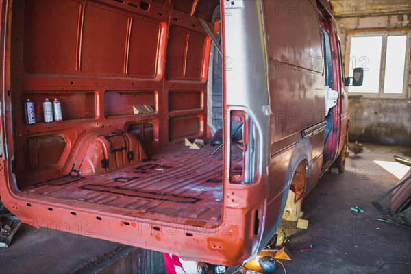 Restoration and body repair of a truck