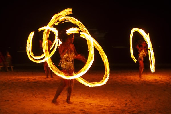 Fire show at Sandals Dunn's River Hotel