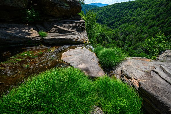 Kaaterskill Falls waterfal in Catskills Mountains