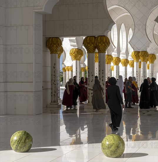 Corridor with marble columns