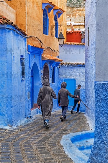 Muslim man wearing traditional Islamic djellaba