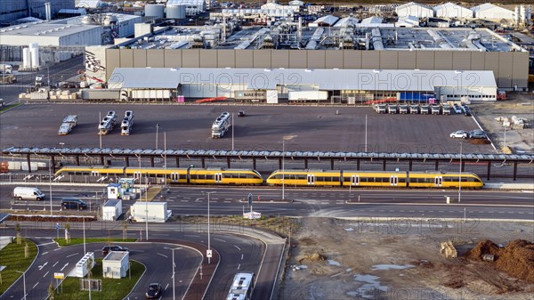 Aerial view of Tesla Gigafactory