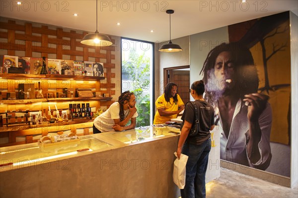 Herb Shop sells cannabis at the Bob Marley Museum