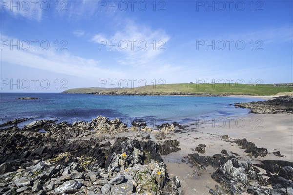 Sandy beach at West Sandwick on the Isle of Yell