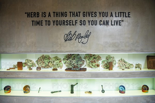 Herb Shop sells cannabis at the Bob Marley Museum