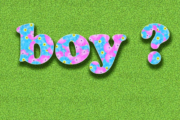 The English word Boy for boy