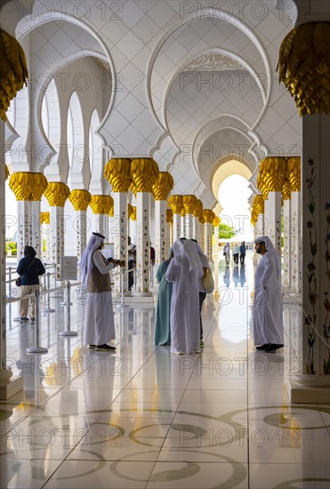 Corridor with marble columns