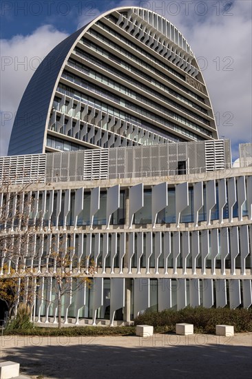 The BBVA headquarters in Madrid in Spain