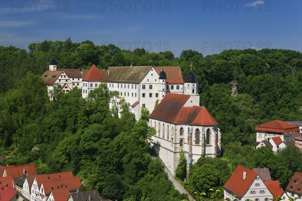 View of Haigerloch Castle in the Eyachtal valley