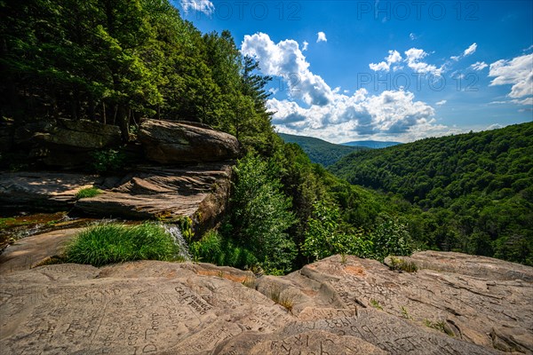 Kaaterskill Falls waterfal in Catskills Mountains