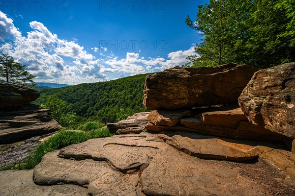 Kaaterskill Falls waterfal in Catskills Mountains