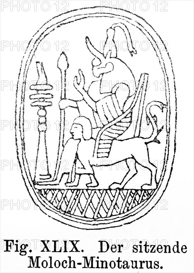 Seated Moloch Minotaur