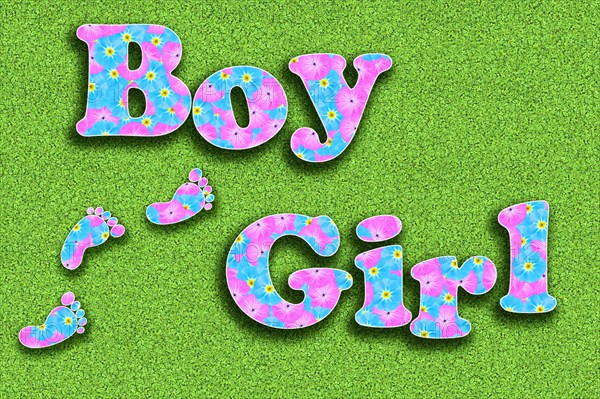 The English word boy for boy and girl for girl