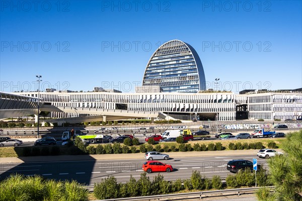 The BBVA headquarters in Madrid in Spain