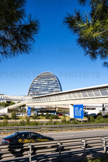 The BBVA headquarters in Madrid in Spain