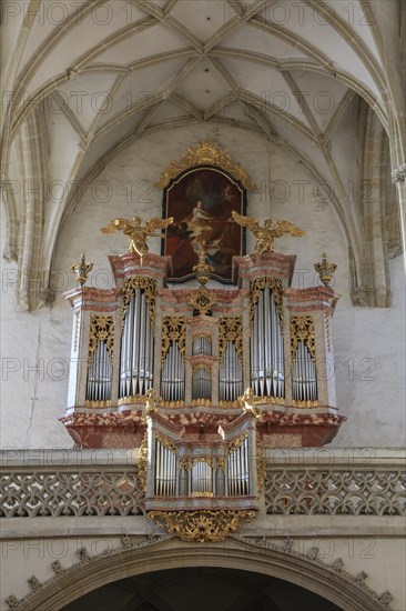 Baroque organ on the gallery