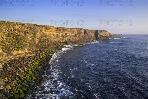 Steep sea cliffs near Sandness