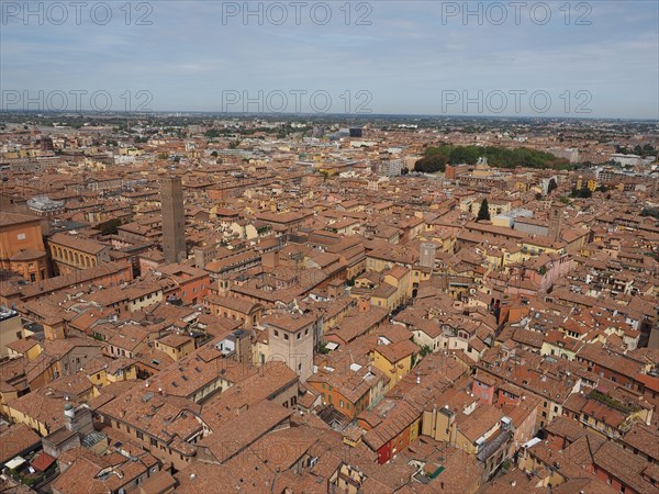 Aerial view of Bologna, Italy, Europe