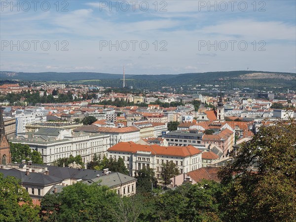 Aerial view of Brno, Czech Republic, Europe