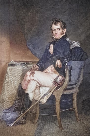 David Porter (born 1 February 1780 in Boston, Massachusetts, died 3 March 1843 in Pera, today Beyo?lu, ?stanbul, Turkey) was an American naval officer, after a painting by Alonzo Chappel (1828-1878), Historic, digitally restored reproduction from a 19th century original