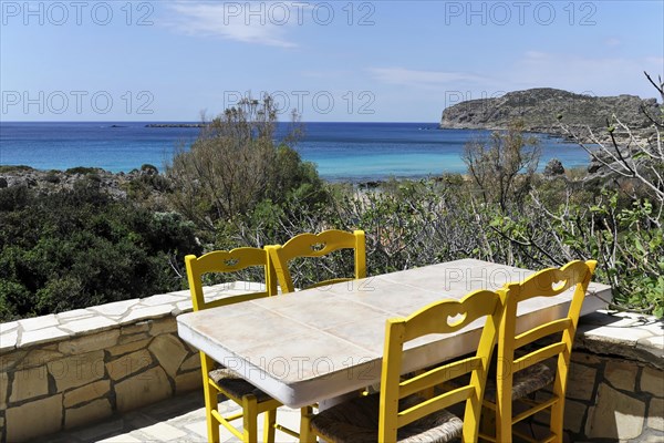 Taverna of Falassarna, West Coast, Crete, Greece, Europe