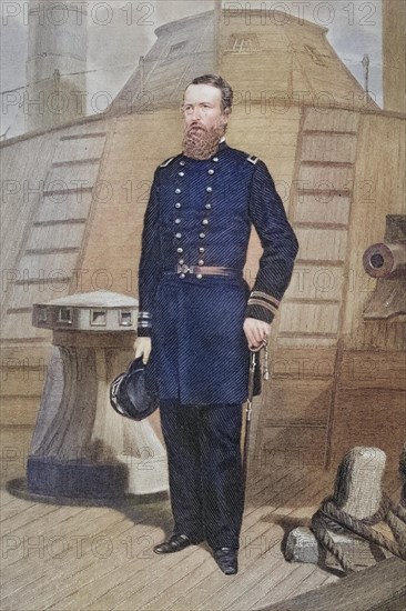 David Dixon Porter (born 8 June 1813 in Chester, Pennsylvania, died 13 February 1891 in Washington, D.C.) was an American admiral, after a painting by Alonzo Chappel (1828-1878), Historic, digitally restored reproduction from a 19th century original