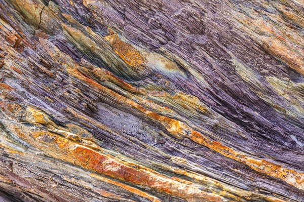 Coloured, ferrous mineral rocks on the beach of Topinetti, near Rio Marina, Elba, Tuscan Archipelago, Tuscany, Italy, Europe