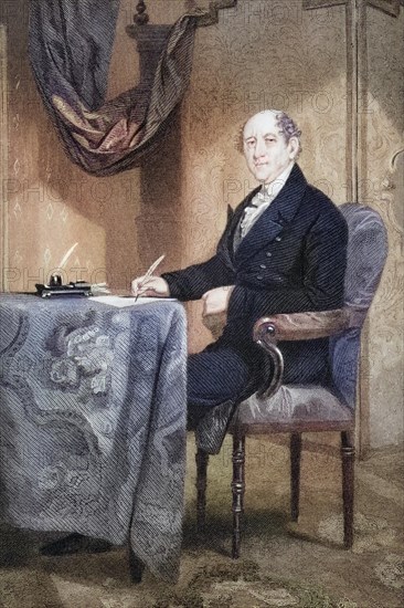 Rufus King (born 24 March 1755 in Scarborough, Province of Massachusetts Bay, died 29 April 1827 in Jamaica, New York) was an American lawyer, politician and diplomat, after a painting by Alonzo Chappel (1828-1878), Historic, digitally restored reproduction from a 19th century original