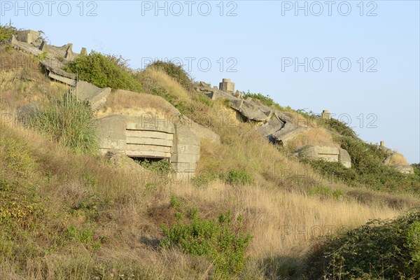 Bunker complex on the headland of Cape Rodon, Albania, Europe