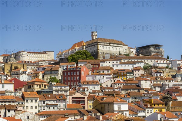 Beautiful view of Coimbra city with university, Portugal, Europe