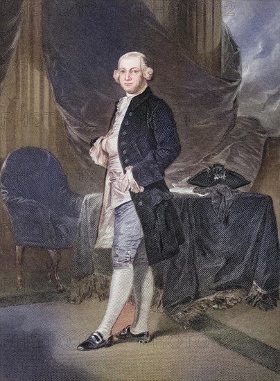 James Otis, 1725, 1783, lawyer, advocate of American rights and opponent of British rule, after a painting by Alonzo Chappel (1828-1878), Historical, digitally restored reproduction from a 19th century original