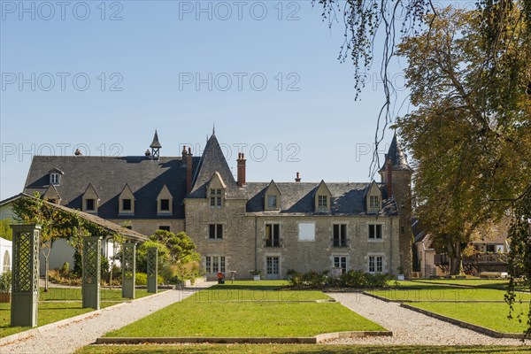 Castle, Chateau d'Amondans, valley of the Loue, Lizine, near Besancon, Departement Doubs, Bourgogne-Franche-Comte, Jura, France, Europe