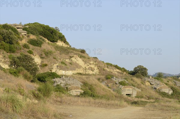 Bunker complex on the headland of Cape Rodon, Albania, Europe