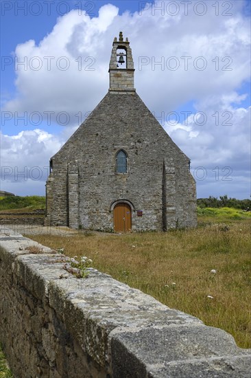 Chapel of Notre Dame de Grace at the ruins of Saint-Mathieu Abbey on the Pointe Saint-Mathieu, Plougonvelin, Finistere department, Brittany region, France, Europe