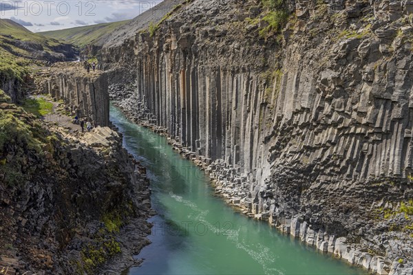 Studlagil Canyon, basalt columns, largest collection of basalt columns in Iceland, Iceland, Europe