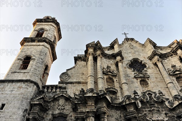 Catedral de la Habana, Havana Cathedral, start of construction 1748, baroque facade, Plaza de la Catedral, Havana, Cuba, Greater Antilles, Caribbean, Central America, America, Central America