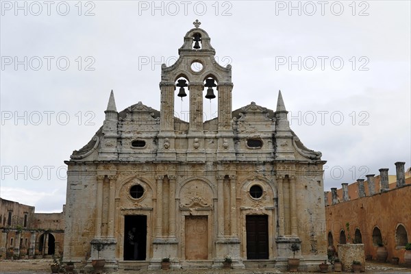 Monastery church, Arkadi Monastery, Moni Arkadi, National Monument, Crete, Greece, Europe