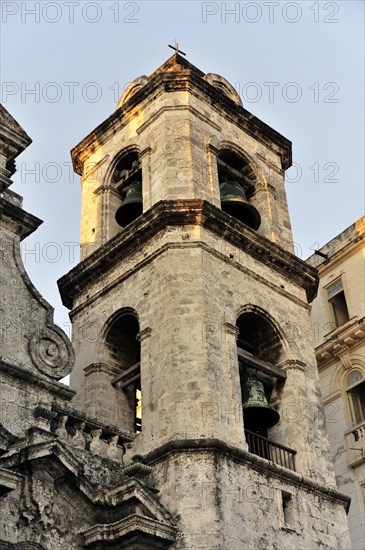 Detail, Catedral de la Habana, Havana Cathedral, start of construction 1748, baroque facade, Plaza de la Catedral, Havana, Cuba, Greater Antilles, Caribbean, Central America, America, Central America
