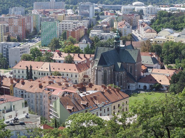 Aerial view of Brno, Czech Republic, Europe