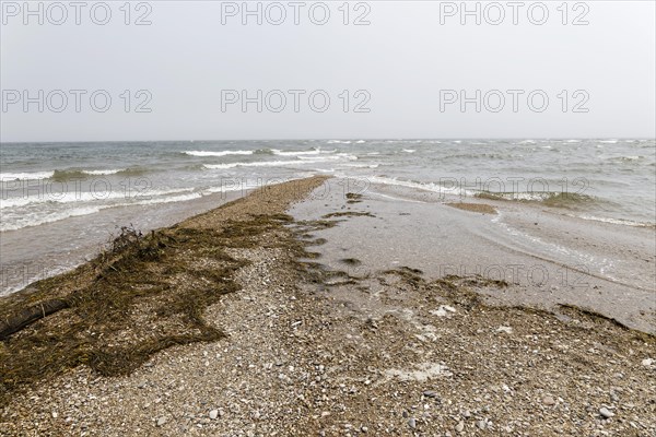 Stormy weather, waves in the Gulf of Saint Lawrence, Gaspesie, Province of Quebec, Canada, North America