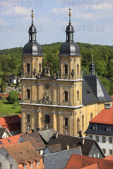 Pilgrimage basilica of the Holy Trinity of the Franciscan monastery in Goessweinstein, district of Forchheim, Upper Franconia, Bavaria, Germany, Europe