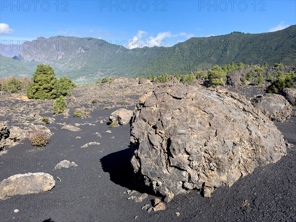 Lava flow Coladas de San Juan, La Palma, Canary Islands, Spain, Europe